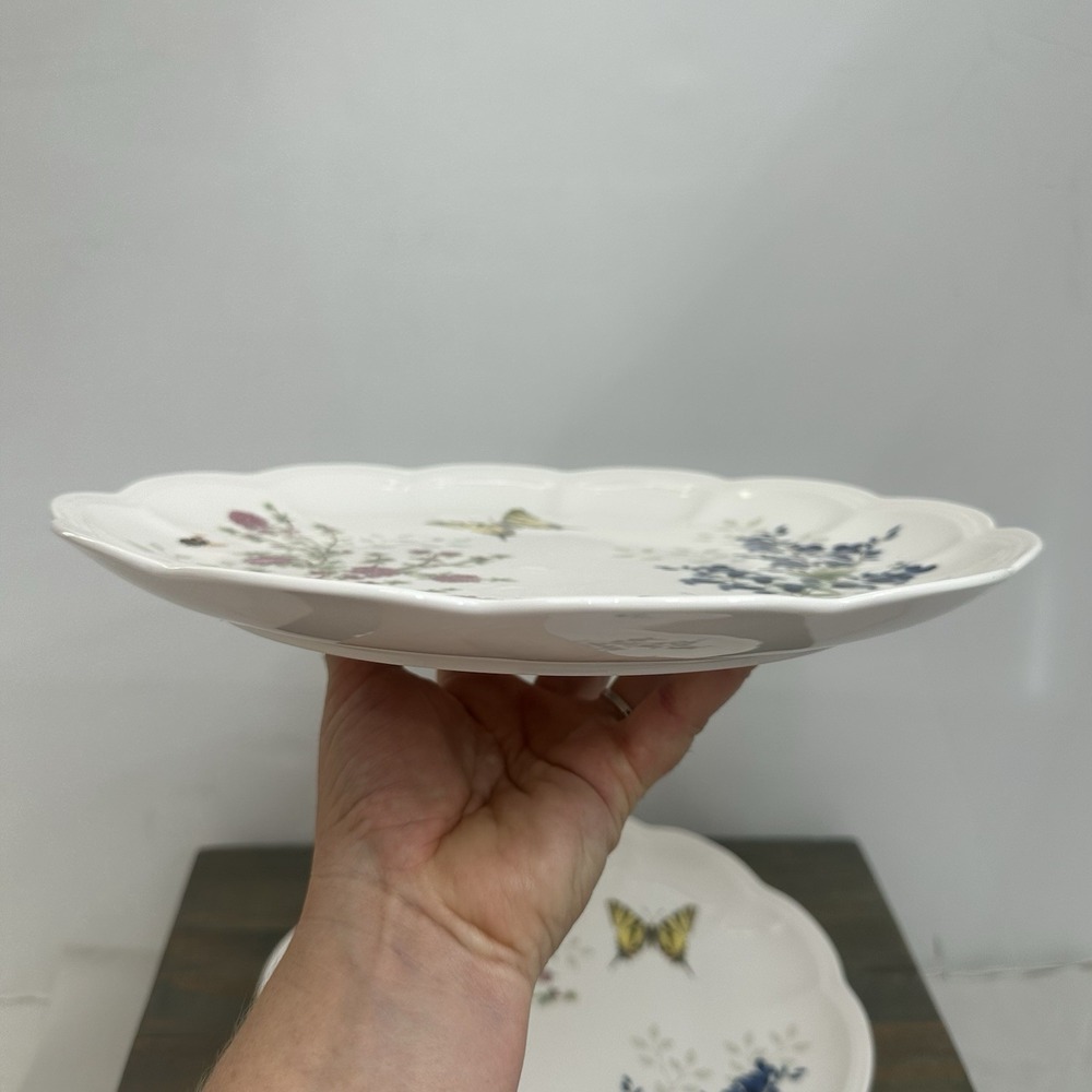 Set Of 2 LENOX Butterfly Meadow Herbs Dinner Plate 10.75" Matching Set Yellow - Picture 5 of 8
